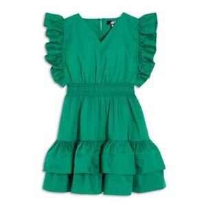 AQUA Girls' Poplin Dress - Little Kid, Big Kid XS 6/6X